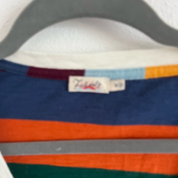 Faherty Striped Rainbow Tshirt Dress, size medium - Picture 3 of 5